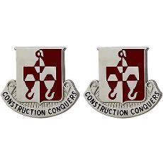 244th Engineer Battalion Unit Crest (Construction Conquers)